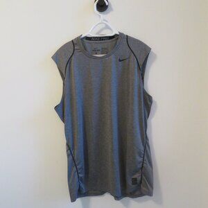 NIKE Pro Dri-Fit Muscle Tank. Gray. Fitted. Size XL.